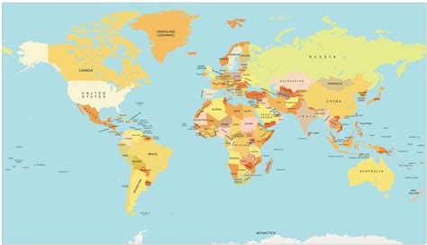 World Map with Countries - GIS Geography