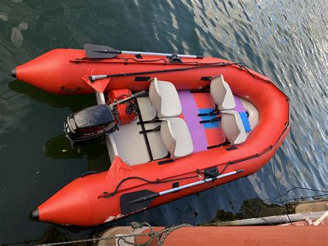 13' Inflatable Motor Boat with High Pressure Air floor. Low Price On Sale.