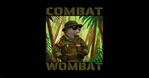 Combat Wombat - Wombats - Sticker | TeePublic