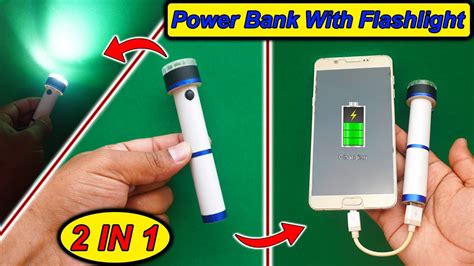 Mini Power Bank With Flashlight | Super Bright Rechargeable LED Torch ...