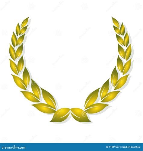 Golden laurel award stock vector. Illustration of medal - 11919677