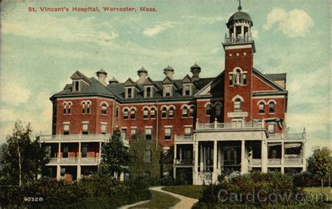 St. Vincent's Hospital Worcester, MA Postcard