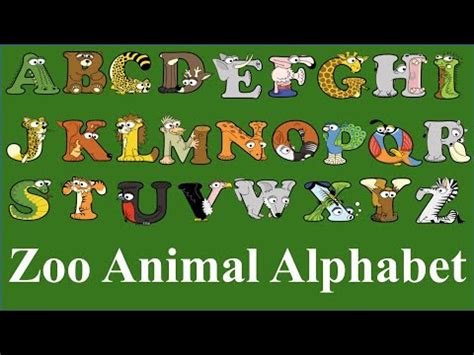 Zoo Animals for kids / Alphabet Animal A-Z / a-z animal alphabets ...