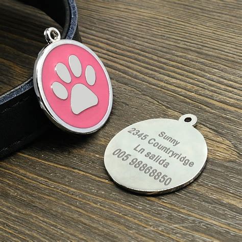 Custom Dog Tag Engraved Pet Dog Collar Accessories Personalized Cat ...