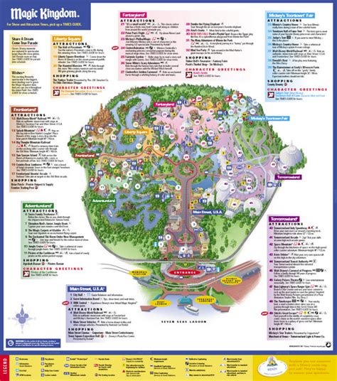 Disneys Magic Kingdom Map - Disney039s Magic Kingdom Orlando FL USA ...