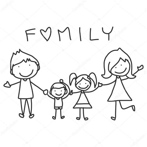 Pictures: drawing cartoon picture | Hand drawing cartoon happy family ...