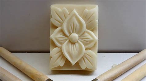 Soap carving flower, easy step by step...tutorial... - YouTube