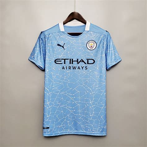 Manchester City Soccer Jersey 20-21 Champion League Home Blue Soccer ...