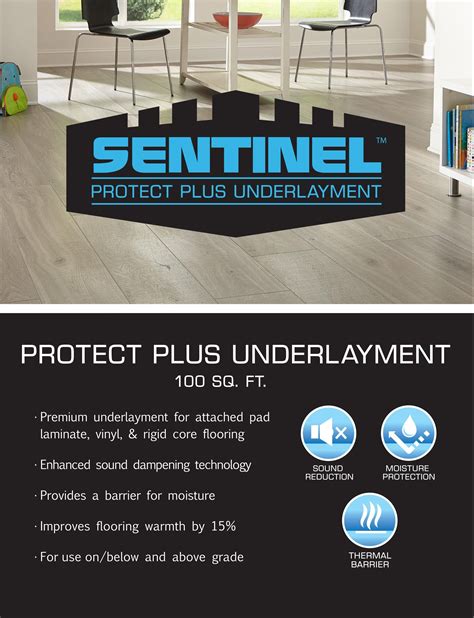 Sentinel Protect Plus Underlayment | Underlayment, Floor decor, Blue floor