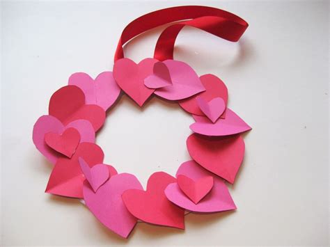 Valentine Crafts for Kids - Heart Wreath