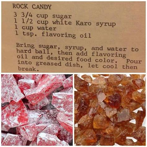 Rock Candy recipe (maybe for ginger bread houses?) | Candy recipes ...