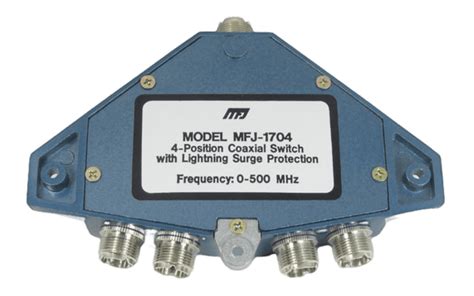 MFJ-1704 - 500 MHz 4 Position Antenna Switch - Unicom Radio