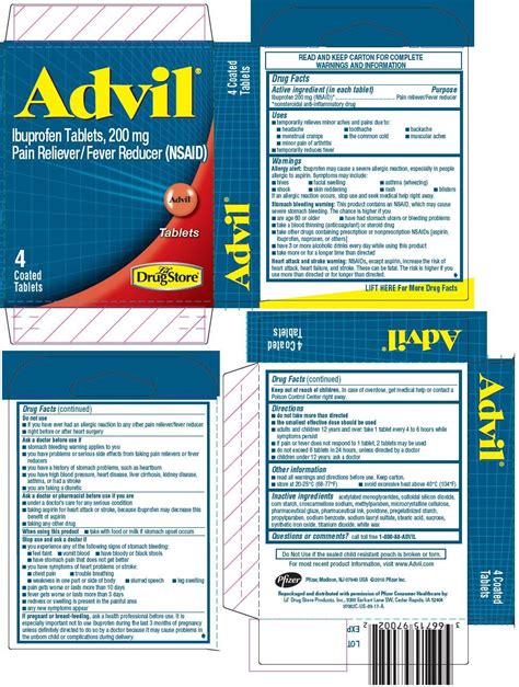 Advil (tablet, coated) Lil' Drug Store Products, Inc.