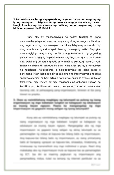 SOLUTION: Kahalagahan ng pananaliksik at batis ng impormasyon ...