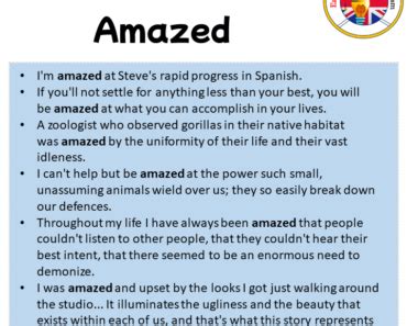 Amazed in a Sentence in English Archives - English Grammar Here