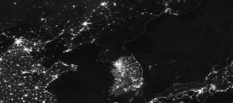 North Korea and South Korea at night from space : r/korea