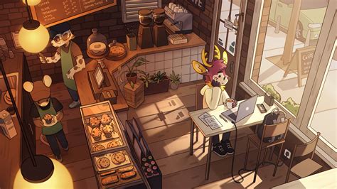 lofi, cafe, studying, art, 4k, HD Wallpaper | Rare Gallery