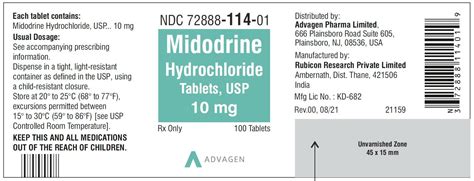 Midodrine - FDA prescribing information, side effects and uses