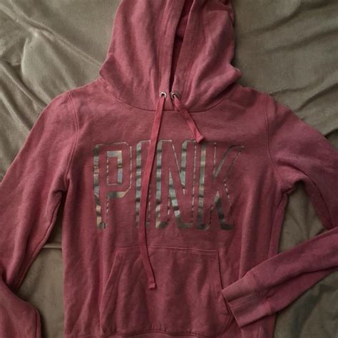 Pink Victoria’s Secret hoodie size small in great... - Depop