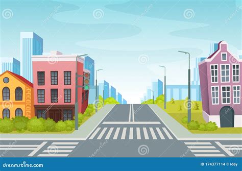 Empty Street Market Awning Cartoon Vector Illustration | CartoonDealer ...