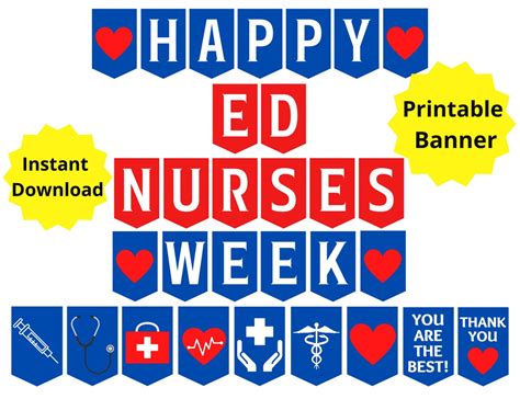 Emergency Nurses Week Printable Banner ER Nurse Week Sign - Etsy