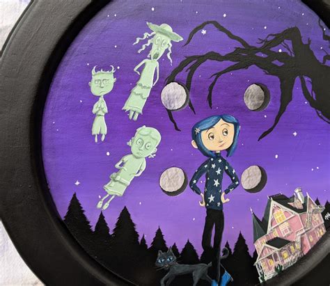 Hand Painted Coraline Wall Art Button Art by Heather Leanne - Etsy