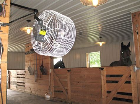 Horse stall fans | Horse stalls, Horse barns, Horse shed