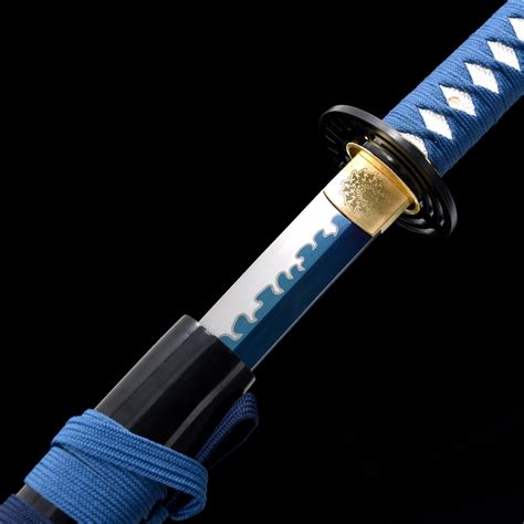 Katana Noir Et Bleu | Épée De Samouraï Japonais Faite à La Main Pleine ...