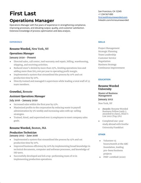 Executive Logistics Manger Resume Example - Resume Example Gallery