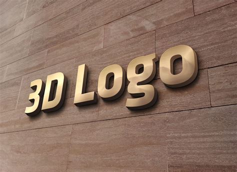 3d logo mockup psd template - bucksplm