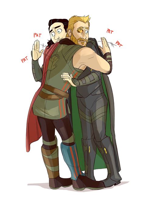 sorry but the only way i can imagine the hug scene in thor ragnarok is ...