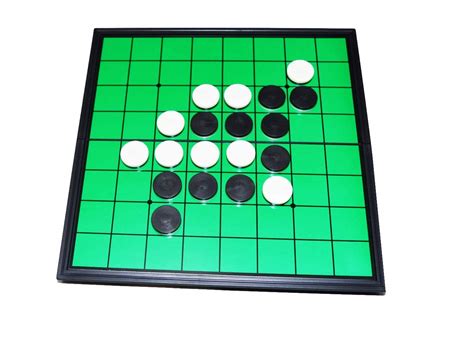 Reversi Chess, 25x25cm Board 64 Game Pieces, Board Strategy Game, Black ...