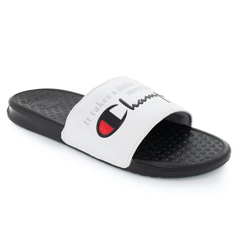 Champion White & Black Super Slides – Beyond Hype | Premier Streetwear