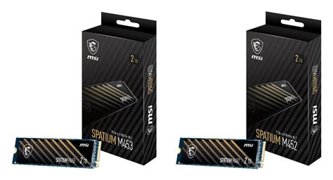 MSI Launches SPATIUM M461, M452, and M453 PCIe 4.0 NVMe M.2 SSDs