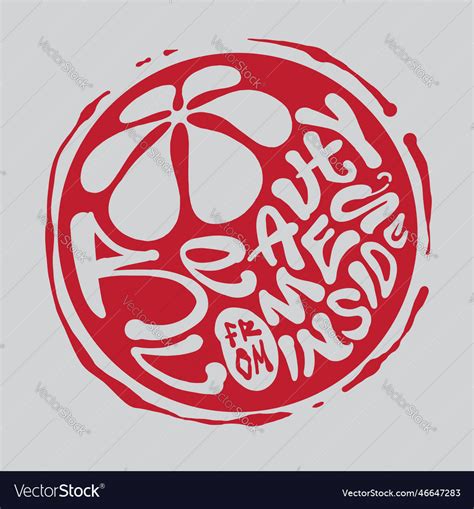 Beauty inside Royalty Free Vector Image - VectorStock