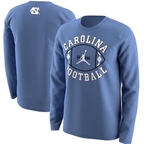 Jordan Brand North Carolina Tar Heels Carolina Blue Football Long ...