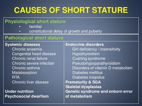 Evaluation of short stature