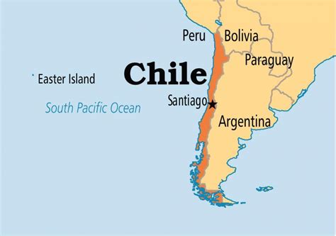 Santiago Chile map - Santiago de Chile map (South America - Americas)