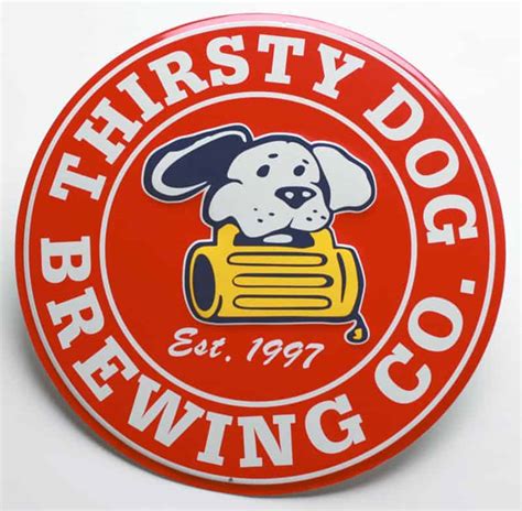 Tin Tackers Sign-Thirsty Dog Logo | Thirsty Dog Brewing Co.