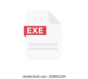 File Format Exe Logo Design Document Stock Vector (Royalty Free ...