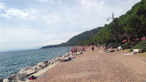 Gulf Of Trieste Beaches - Going To The Barcola Beach Through A Park In ...