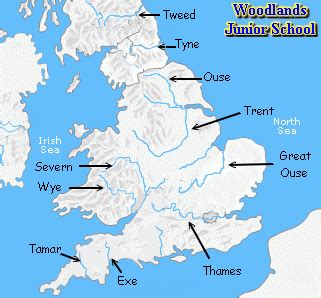 United Kingdom Map Rivers Mountains