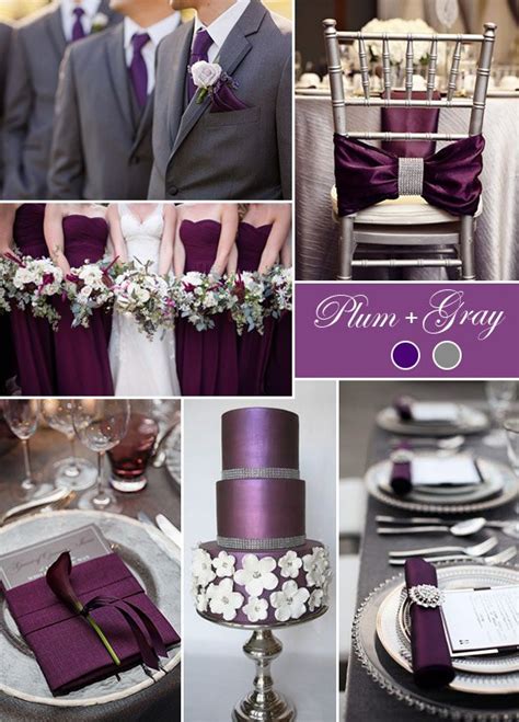 Plum And Grey Wedding Colors