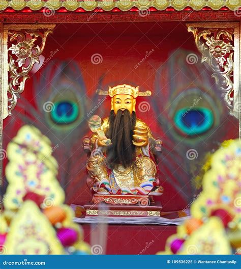 Cai Shen, Chinese God of Wealth or God of Fortune Statue Stock Image ...