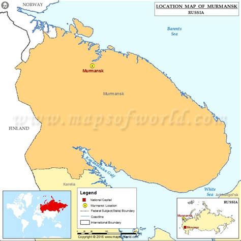 Where is Murmansk | Location of Murmansk in Russia Map