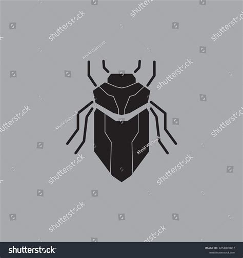 Black Beetle Logo Design Suitable Your Stock Vector (Royalty Free ...