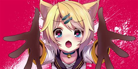 HD Wallpaper: Rin Kagamine as a Charming Cat Girl