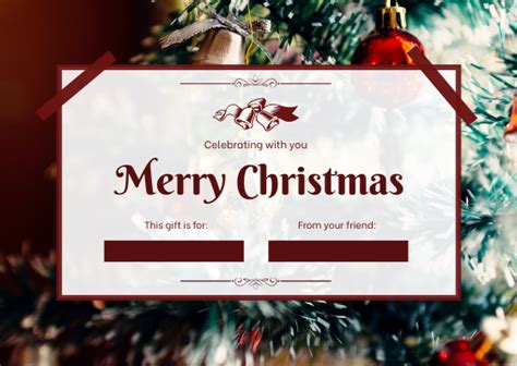 Merry Christmas Gift Certificate Templates - Sampletemplate.my.id