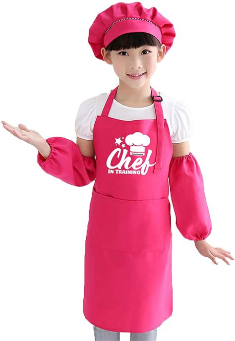 Kids Aprons for Cooking and Baking - 4 Piece Set, Kids Aprons for ...