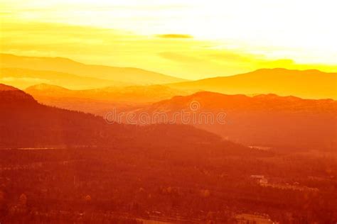 Beautiful, Colorful Autumn Sunrise Over the Mountains in Norway. Stock ...